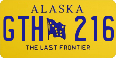 AK license plate GTH216