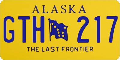 AK license plate GTH217