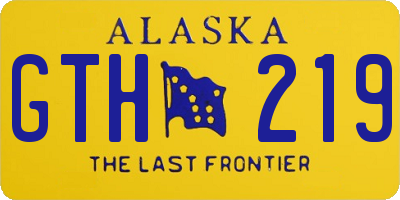 AK license plate GTH219