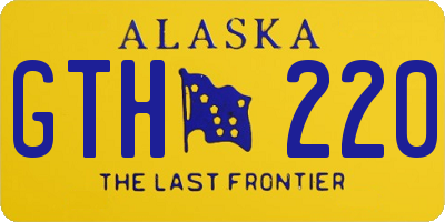 AK license plate GTH220