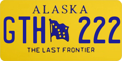 AK license plate GTH222