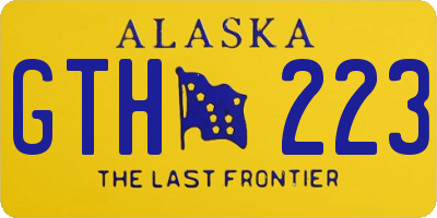 AK license plate GTH223