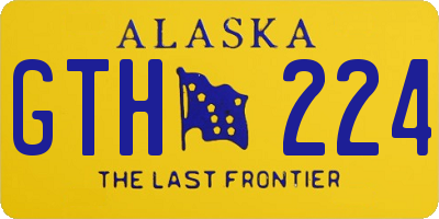 AK license plate GTH224