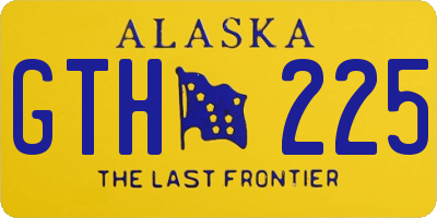 AK license plate GTH225