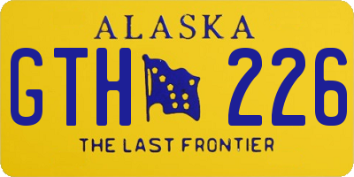 AK license plate GTH226