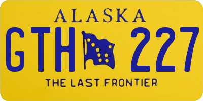 AK license plate GTH227