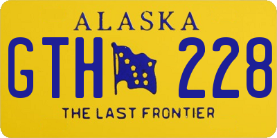 AK license plate GTH228