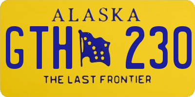 AK license plate GTH230