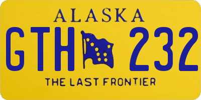 AK license plate GTH232