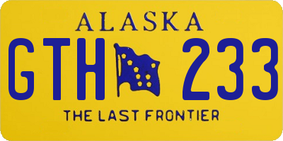 AK license plate GTH233