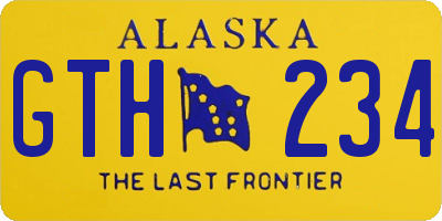 AK license plate GTH234