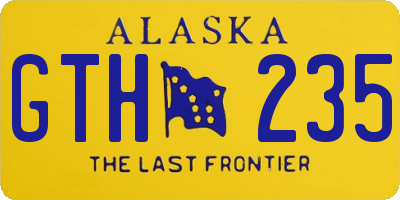 AK license plate GTH235