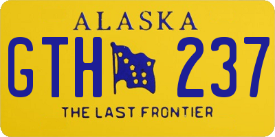 AK license plate GTH237