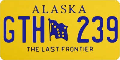 AK license plate GTH239