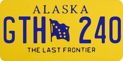 AK license plate GTH240