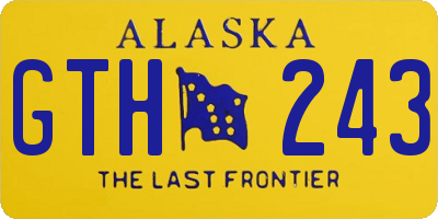 AK license plate GTH243