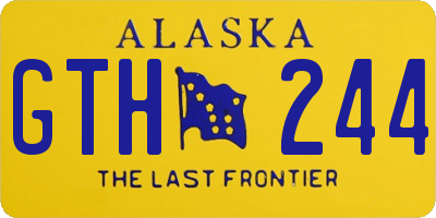 AK license plate GTH244