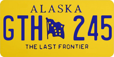 AK license plate GTH245