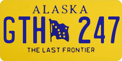 AK license plate GTH247