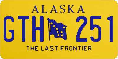 AK license plate GTH251