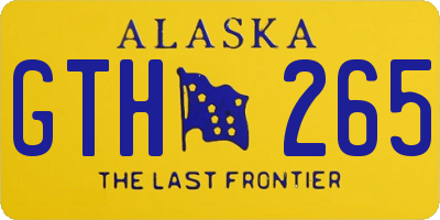 AK license plate GTH265