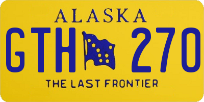 AK license plate GTH270