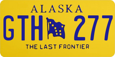 AK license plate GTH277