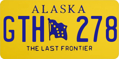 AK license plate GTH278