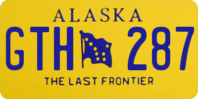 AK license plate GTH287