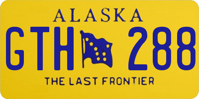 AK license plate GTH288