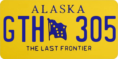 AK license plate GTH305