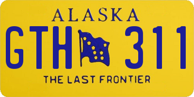 AK license plate GTH311