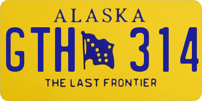 AK license plate GTH314