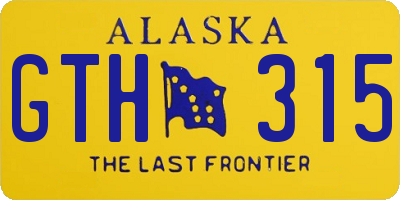 AK license plate GTH315