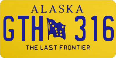 AK license plate GTH316