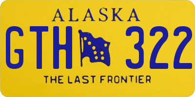 AK license plate GTH322