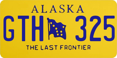 AK license plate GTH325