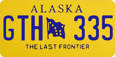 AK license plate GTH335