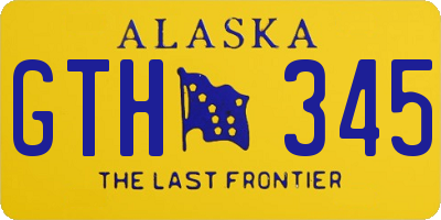 AK license plate GTH345