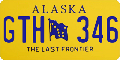 AK license plate GTH346