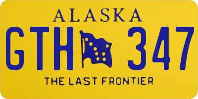 AK license plate GTH347