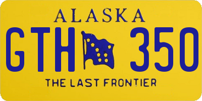 AK license plate GTH350