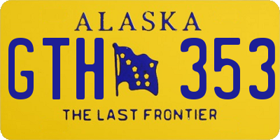 AK license plate GTH353