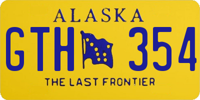 AK license plate GTH354