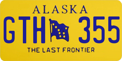 AK license plate GTH355