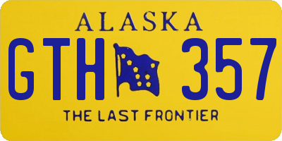 AK license plate GTH357