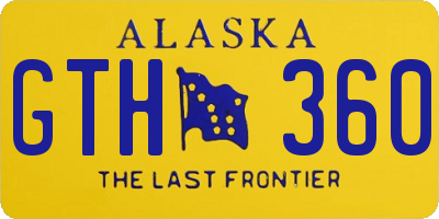 AK license plate GTH360