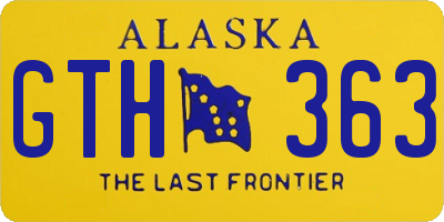 AK license plate GTH363