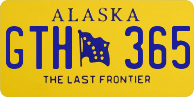 AK license plate GTH365