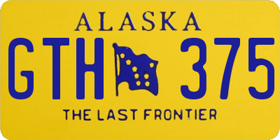 AK license plate GTH375
